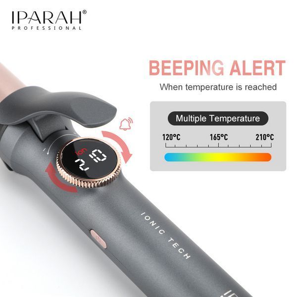 Плойка IPARAH P-205, 28mm, 120-210&deg;C, керамическое покрытие, LED display, 70W v11897 фото