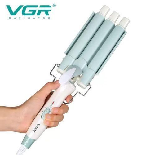 Плойка тройная VGR V-595, 5 режимов работы, керамическое покрытие, LED display, 100 Вт v10553 фото