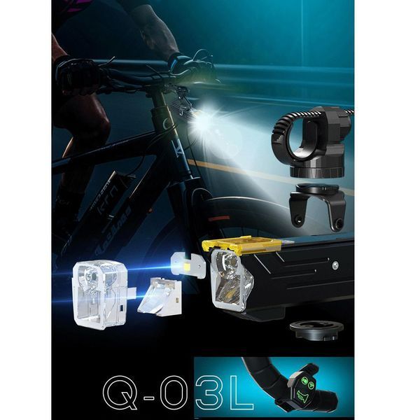 Велофара потужна Q03L, 800LM, Li-Ion акумулятор, ЗП Type-C, сигнал, індикація заряду v10982 фото