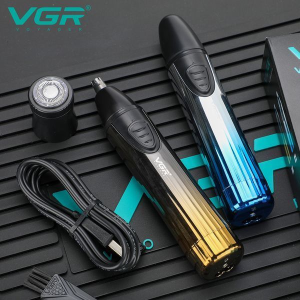 Тример VGR 2 в 1 V-619 GOLD, 2 насадки - триммер для носа, шейвер v11513 фото