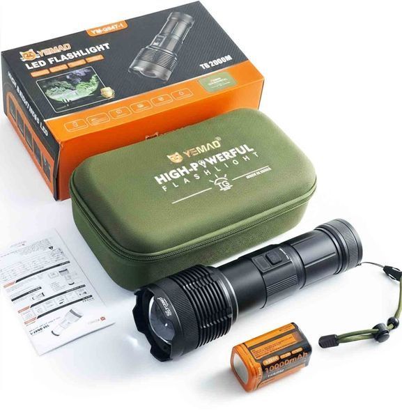 Ліхтар YEMAO YM-G647-1 TG 60 W, 1x45650, Power Bank, ЗП Type-C, zoom, кейс v11965 фото