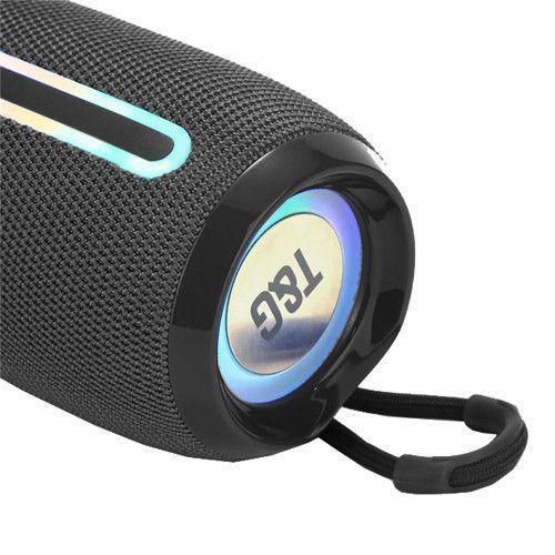 Bluetooth-колонка TG653 с RGB ПОДСВЕТКОЙ, speakerphone, радио, black v9955 фото