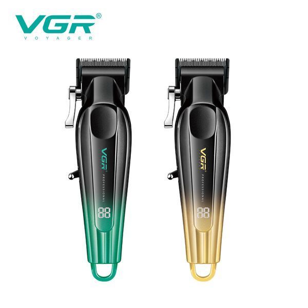 Акумуляторна машинка для стрижки (clipper) VGR V-662 GREEN, 7000 RPM, 6 насадок, LED display v11283 фото