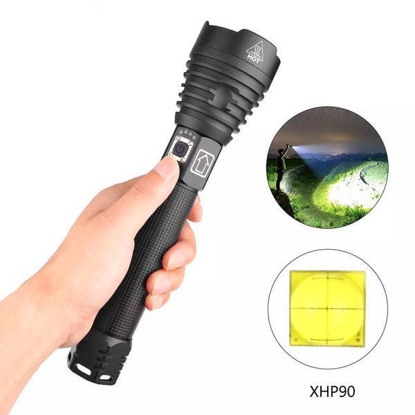 Ліхтар BL-601-P90, 2x26650/2x18650, ЗП Type-C, індикація заряду, zoom, Box v11732 фото