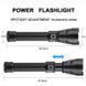 Ліхтар BL-601-P90, 2x26650/2x18650, ЗП Type-C, індикація заряду, zoom, Box v11732 фото 1