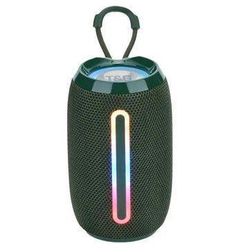 Bluetooth-колонка TG653 з RGB ПІДСВІЧУВАННЯМ, speakerphone, радіо, green v9956 фото