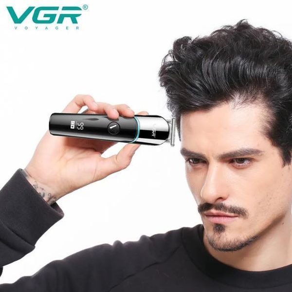 Триммер VGR V-291 BLUE, 4 насадки, LED display v9055 фото