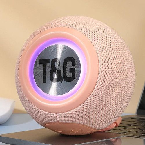 Bluetooth-колонка TG337 с RGB ПОДСВЕТКОЙ, speakerphone, радио, pink v10041 фото