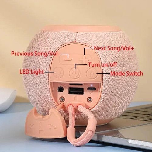 Bluetooth-колонка TG337 с RGB ПОДСВЕТКОЙ, speakerphone, радио, pink v10041 фото