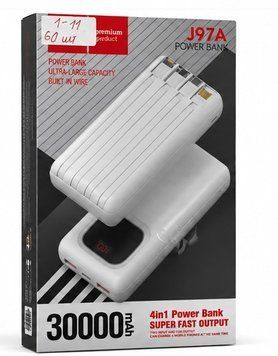 Power Bank HOCO J97A 30000 mAh з кабелями та LED-ліхтариком 104 фото