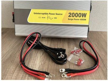 Чистий синусоїдальний інвертор (12v 220v) перетворювач 2000 Вт з функцією зарядки АКБ UPS v203 фото