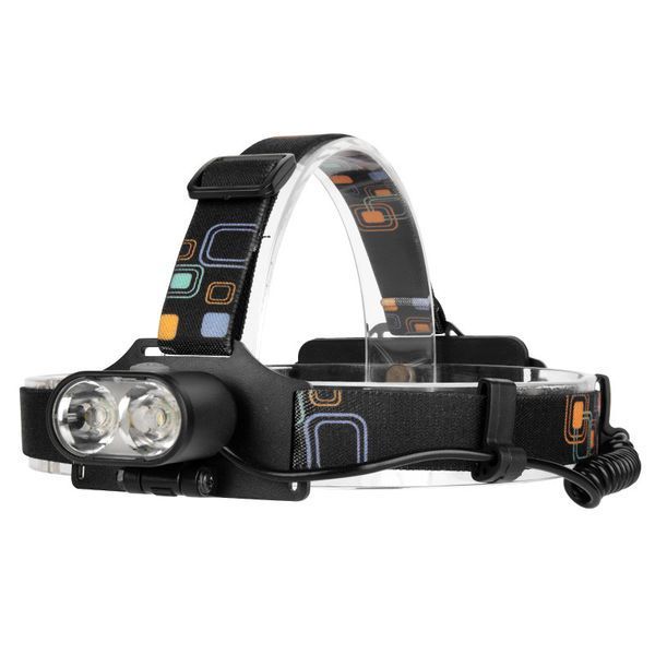 Фонарь налобный Police 2128-2T6, 2x18650, signal light, ЗУ Type-C, Box v4981 фото