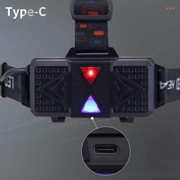 Ліхтар налобний NIGHT VISION FLUORESCENCE CT012-3Q-TG, 1 РЕЖИМ, 3x18650, ЗП Type-C, Power Bank, zoom, Box v11625 фото