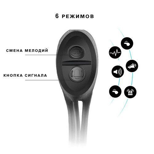 Велофара с компьютером и сигналом XA-585-T6+2LED, выносная кнопка, Waterproof, аккум., ЗУ microUSB v7648 фото