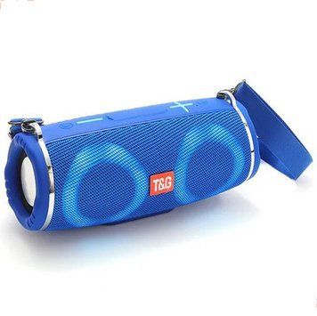 Bluetooth-колонка TG642 з RGB ПІДСВІЧУВАННЯМ, speakerphone, радіо, blue v10021 фото