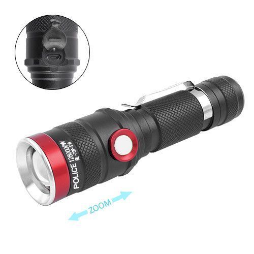 Ліхтар Police 736-T6, 1x18650, zoom, ЗП microUSB, Box v5487 фото