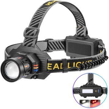 Ліхтар налобний BL-T701B-TG, 2x18650, ЗП Type-C, zoom, Box v11642 фото