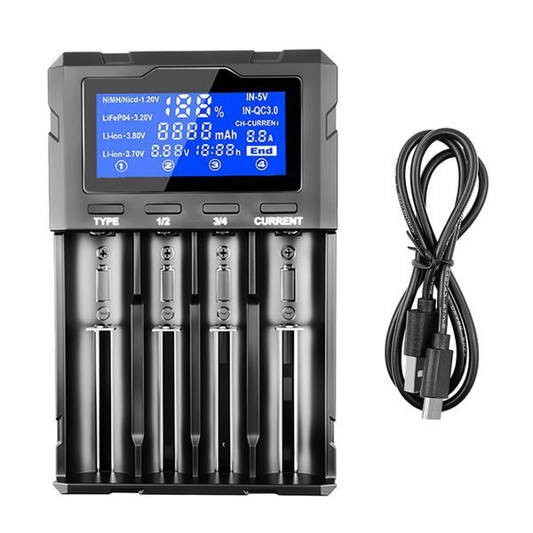Зарядний пристрій LiitoKala Lii-KU4, 18650/ 26650/ 21700/ 32650/ 20700/ 21700/ 16340 v11950 фото