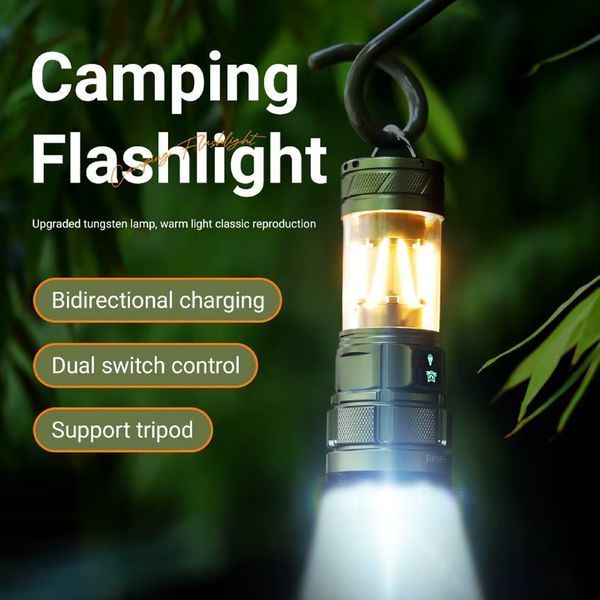 Ліхтар YEMAO YM-A19 9LED, 1x26650, Power Bank, ЗУ Type-C, гачок, 3 фільтри, функція лампи v12017 фото