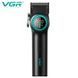 Аккумуляторная машинка для стрижки (clipper) VGR V-001, 10 насадок, 9000 RPM, 4600 mAh, LED light, LED display v9014 фото 7
