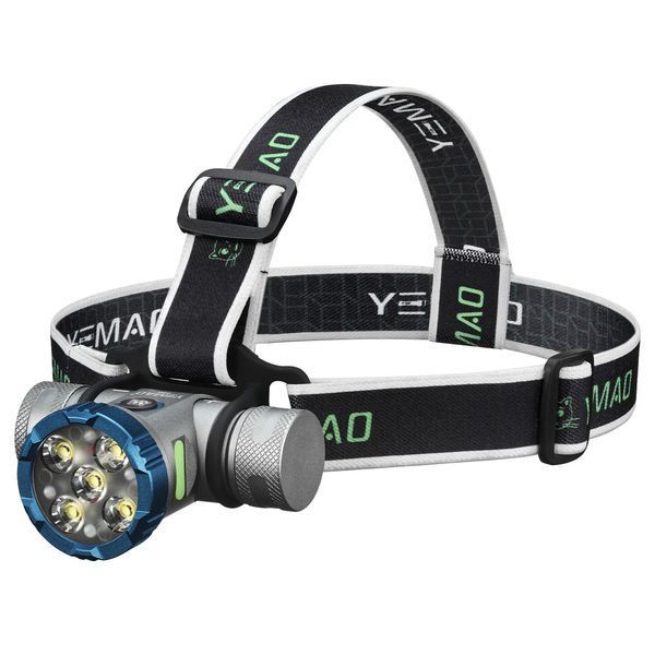 Налобний ліхтар YEMAO YM-T755X, 3000LM, акумулятор 2x21700 (4200 mAh), із червоним світлом v11253 фото