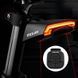 Велофонарь Meilan X5 c указанием поворотов (red+yellow) и лазерной разметкой, waterproof, ЗУ micro USB, Li-Ion v5013 фото 1