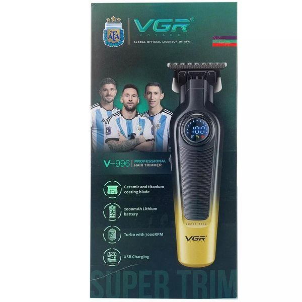 Тример VGR V-996 GREEN, 4 насадки, LED display v9366 фото