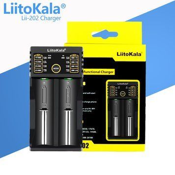 Зарядний пристрій LiitoKala Lii-202, 2Х-10440/14500/16340/17355/17500/17670/18350/18490/18650/22650, 5V, ОРИГІНАЛ v5436 фото