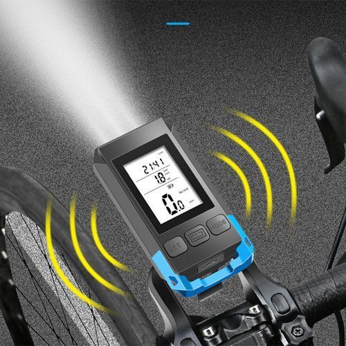 Велофара з комп'ютером та сигналом MT-088-T6, 450Lum, 18650 (2200mAh), виносна кнопка, Waterproof, ЗУ microUSB v9205 фото