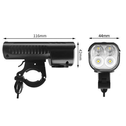 Велофара с сигналом FY-336/2000-4T6, выносная кнопка, Waterproof, индикация заряда, Li-Ion аккумулятор, ЗУ v9202 фото