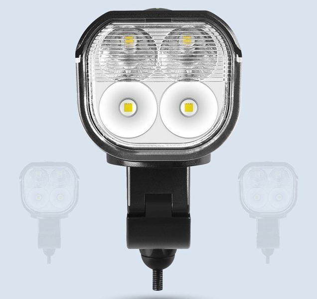 Велофара с сигналом FY-336/2000-4T6, выносная кнопка, Waterproof, индикация заряда, Li-Ion аккумулятор, ЗУ v9202 фото