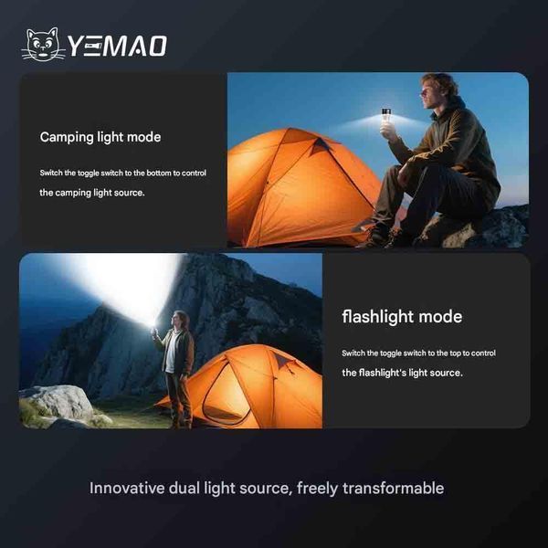 Ліхтар YEMAO YM-A12 12XTE+RGB, 1x21700, ЗУ Type-C v12055 фото
