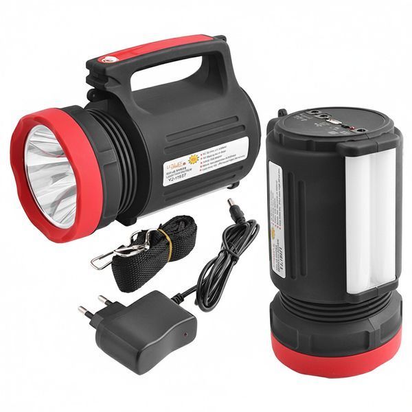 Фонарь переносной Luxury 1902 T, 5W+22SMD, 2 лампы 3W, power bank, встр. аккум., солнечная батарея, ЗУ 220V, v4915 фото