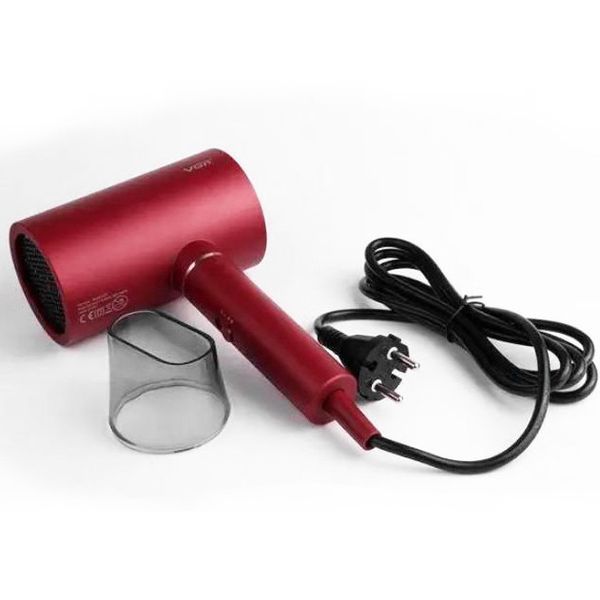 Фен професійний VGR V-431 RED, 2 рівні обдування, 2 рівні температури, насадка-концентратор v9136 фото
