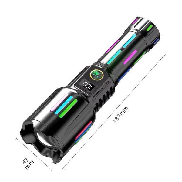 Ліхтар NIGHT VISION FLUORESCENCE W515-PM10-TG, Power Bank,, індикація заряду, 1x26650, ЗП Type-C, zoom, Box v10586 фото