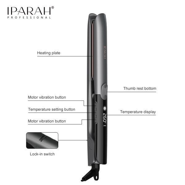 Випрямляч для волосся IPARAH P-112, 160-260 &deg; C, керамічне покриття, LED display, 65 W v11881 фото