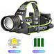 Ліхтар налобний BL-A12-3-P90, Power Bank, 3x18650, zoom, ЗП Type-C, Box v8970 фото 1