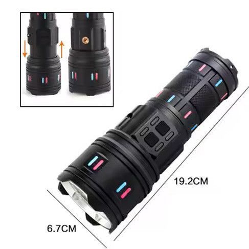 Ліхтар NIGHT VISION FLUORESCENCE AK177-1 WHITE LASER LED PM60-TG, 4х18650, Power Bank, індикація заряду, ЗП Type-C, zoom, 5 v10751 фото