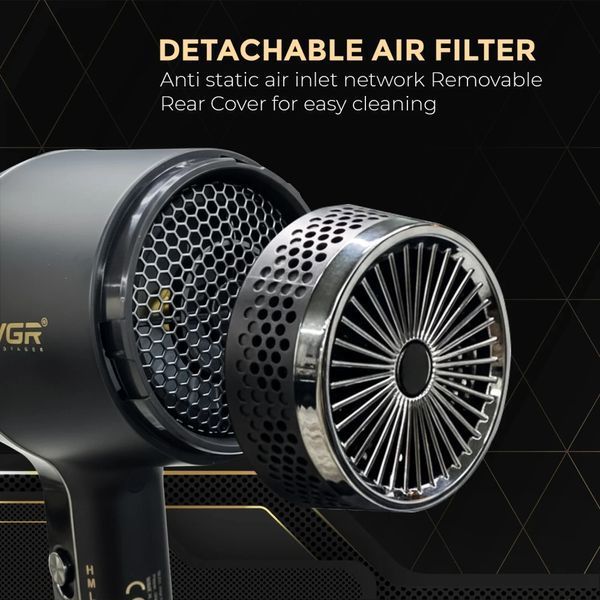Фен профессиональный VGR V-409, 3 уровня обдува, 3 уровня температуры, 2400W v12079 фото